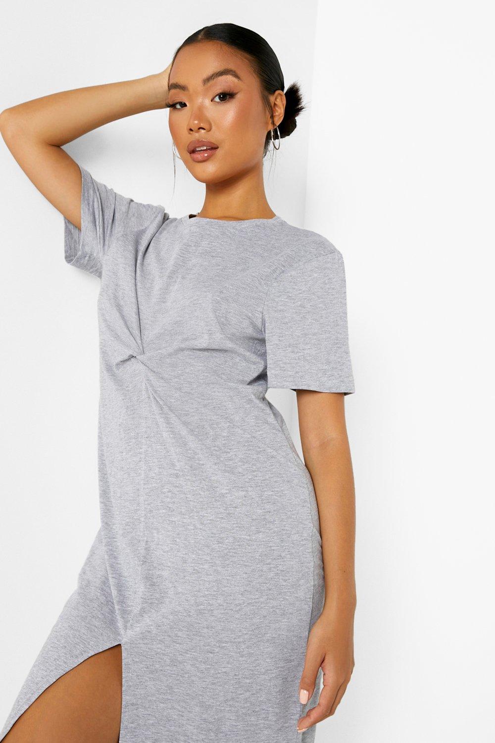 Twist front cheap t shirt dress